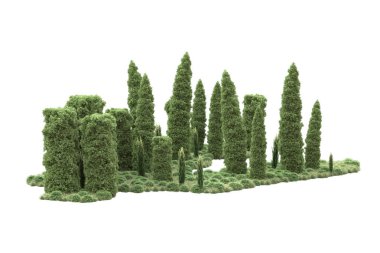 Orman ıssız. Görüntü pankartlar, posterler ya da fotoğraf manipülasyonları için kullanışlı. 3d görüntüleme - illüstrasyon