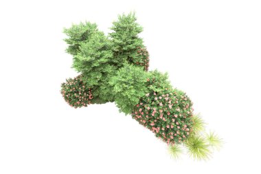 Orman ıssız. Görüntü pankartlar, posterler ya da fotoğraf manipülasyonları için kullanışlı. 3d görüntüleme - illüstrasyon