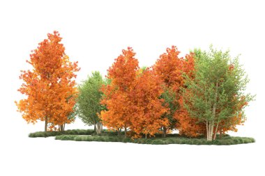 Orman ıssız. Görüntü pankartlar, posterler ya da fotoğraf manipülasyonları için kullanışlı. 3d görüntüleme - illüstrasyon