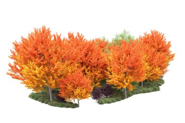 Orman ıssız. Görüntü pankartlar, posterler ya da fotoğraf manipülasyonları için kullanışlı. 3d görüntüleme - illüstrasyon