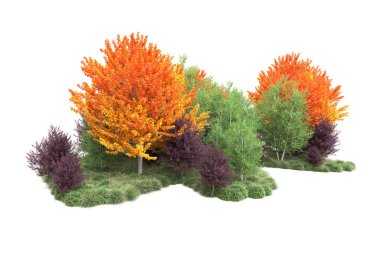 Orman ıssız. Görüntü pankartlar, posterler ya da fotoğraf manipülasyonları için kullanışlı. 3d görüntüleme - illüstrasyon