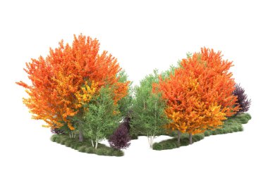 Orman ıssız. Görüntü pankartlar, posterler ya da fotoğraf manipülasyonları için kullanışlı. 3d görüntüleme - illüstrasyon