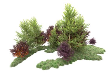 Orman ıssız. Görüntü pankartlar, posterler ya da fotoğraf manipülasyonları için kullanışlı. 3d görüntüleme - illüstrasyon