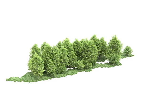Νησί Δέντρα Απομονωμένα Λευκό Φόντο Απόδοση Εικονογράφηση — Φωτογραφία Αρχείου