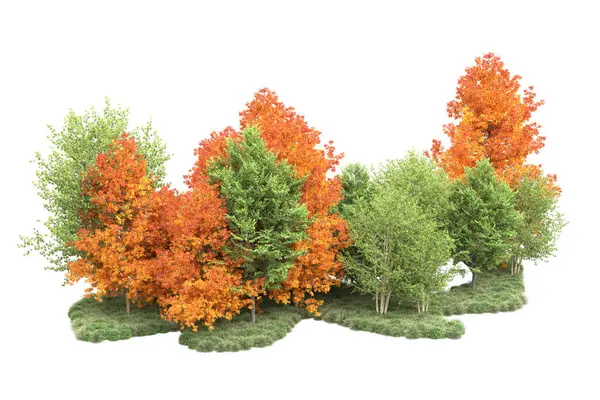 Orman ıssız. Görüntü pankartlar, posterler ya da fotoğraf manipülasyonları için kullanışlı. 3d görüntüleme - illüstrasyon