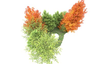 Orman ıssız. Görüntü pankartlar, posterler ya da fotoğraf manipülasyonları için kullanışlı. 3d görüntüleme - illüstrasyon