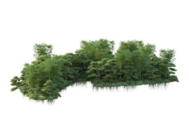 Orman ıssız. Görüntü pankartlar, posterler ya da fotoğraf manipülasyonları için kullanışlı. 3d görüntüleme - illüstrasyon