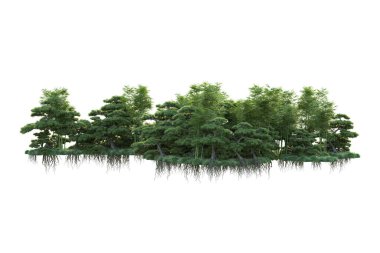 Orman ıssız. Görüntü pankartlar, posterler ya da fotoğraf manipülasyonları için kullanışlı. 3d görüntüleme - illüstrasyon