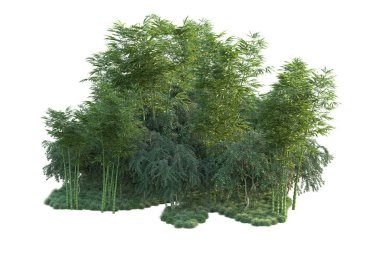 Orman ıssız. Görüntü pankartlar, posterler ya da fotoğraf manipülasyonları için kullanışlı. 3d görüntüleme - illüstrasyon