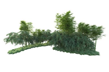 Orman ıssız. Görüntü pankartlar, posterler ya da fotoğraf manipülasyonları için kullanışlı. 3d görüntüleme - illüstrasyon