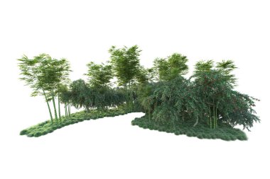 Orman ıssız. Görüntü pankartlar, posterler ya da fotoğraf manipülasyonları için kullanışlı. 3d görüntüleme - illüstrasyon