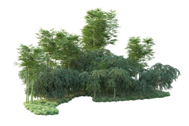 Orman ıssız. Görüntü pankartlar, posterler ya da fotoğraf manipülasyonları için kullanışlı. 3d görüntüleme - illüstrasyon