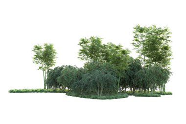 Orman ıssız. Görüntü pankartlar, posterler ya da fotoğraf manipülasyonları için kullanışlı. 3d görüntüleme - illüstrasyon