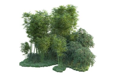 Orman ıssız. Görüntü pankartlar, posterler ya da fotoğraf manipülasyonları için kullanışlı. 3d görüntüleme - illüstrasyon