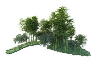 Orman ıssız. Görüntü pankartlar, posterler ya da fotoğraf manipülasyonları için kullanışlı. 3d görüntüleme - illüstrasyon