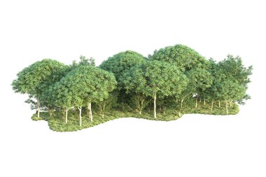 Orman ıssız. Görüntü pankartlar, posterler ya da fotoğraf manipülasyonları için kullanışlı. 3d görüntüleme - illüstrasyon