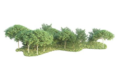 Orman ıssız. Görüntü pankartlar, posterler ya da fotoğraf manipülasyonları için kullanışlı. 3d görüntüleme - illüstrasyon