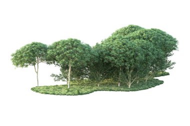 Orman ıssız. Görüntü pankartlar, posterler ya da fotoğraf manipülasyonları için kullanışlı. 3d görüntüleme - illüstrasyon