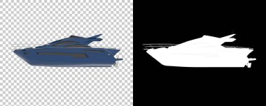 Beyaz arkaplanda izole edilmiş gemi, 3d illüstrasyon  