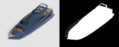 Beyaz arkaplanda izole edilmiş gemi, 3d illüstrasyon  