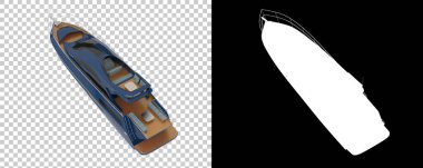 Beyaz arkaplanda izole edilmiş gemi, 3d illüstrasyon  