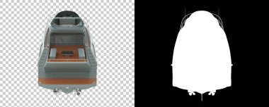 Beyaz arkaplanda izole edilmiş gemi, 3d illüstrasyon  