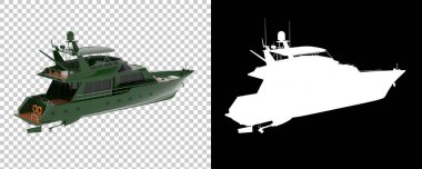 zengin süper yatlar beyaz arkaplanda izole edilmiş