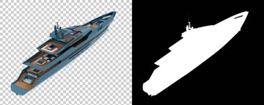 büyük iki büyük yat beyaz arkaplanda izole edilmiş.