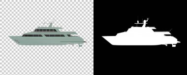 zengin süper yatlar beyaz arkaplanda izole edilmiş