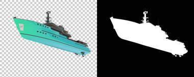 büyük iki büyük yat beyaz arkaplanda izole edilmiş.