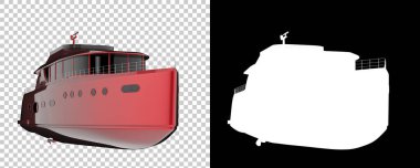 Beyaz arka planda izole edilmiş üç boyutlu lüks süper yatlar.