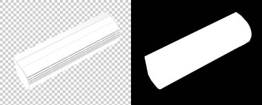 AC ünitesi beyaz arka planda izole edildi. 3d görüntüleme - illüstrasyon