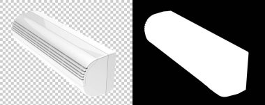 AC ünitesi beyaz arka planda izole edildi. 3d görüntüleme - illüstrasyon