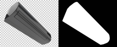 AC ünitesi beyaz arka planda izole edildi. 3d görüntüleme - illüstrasyon