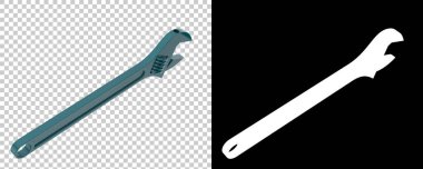 Ayarlanabilir anahtar beyaz arkaplanda izole edildi. 3d görüntüleme - illüstrasyon