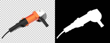 Açı öğütücülerinin 3d 'si beyaz arkaplanda izole edildi