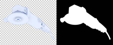 Açı öğütücülerinin 3d 'si beyaz arkaplanda izole edildi