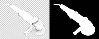 Açı öğütücülerinin 3d 'si beyaz arkaplanda izole edildi