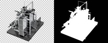 Assembly Construction isolated on background. 3d rendering - illustration