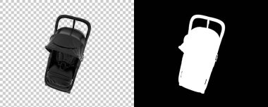 Bebek arabası mı? Çocuk arabasının 3D çizimi 