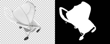 Bebek arabası mı? Çocuk arabasının 3D çizimi 