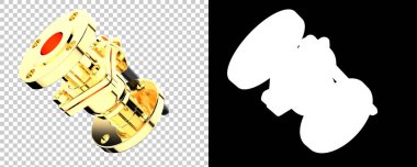 Top kapakçığı beyaz arka planda izole edilmiş. 3d görüntüleme - illüstrasyon