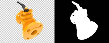 Top kapakçığı beyaz arka planda izole edilmiş. 3d görüntüleme - illüstrasyon