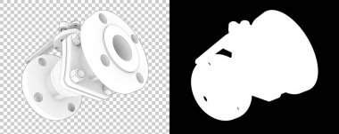 Top kapakçığı beyaz arka planda izole edilmiş. 3d görüntüleme - illüstrasyon