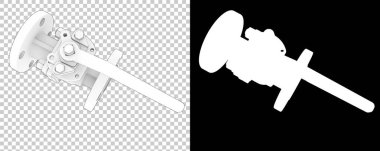 Top kapakçığı beyaz arka planda izole edilmiş. 3d görüntüleme - illüstrasyon