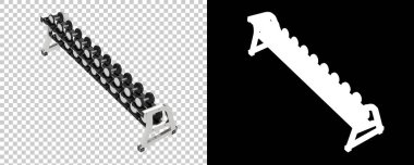 Şeffaf ve siyah arkaplanda dambılları olan bank