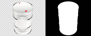 Namlu arka planda maskeyle izole edilmiş. 3d görüntüleme - illüstrasyon