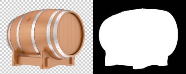 Fıçı beyaz arka planda izole edilmiş. 3d görüntüleme - illüstrasyon