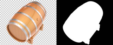 Fıçı beyaz arka planda izole edilmiş. 3d görüntüleme - illüstrasyon