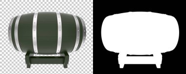 Fıçı beyaz arka planda izole edilmiş. 3d görüntüleme - illüstrasyon